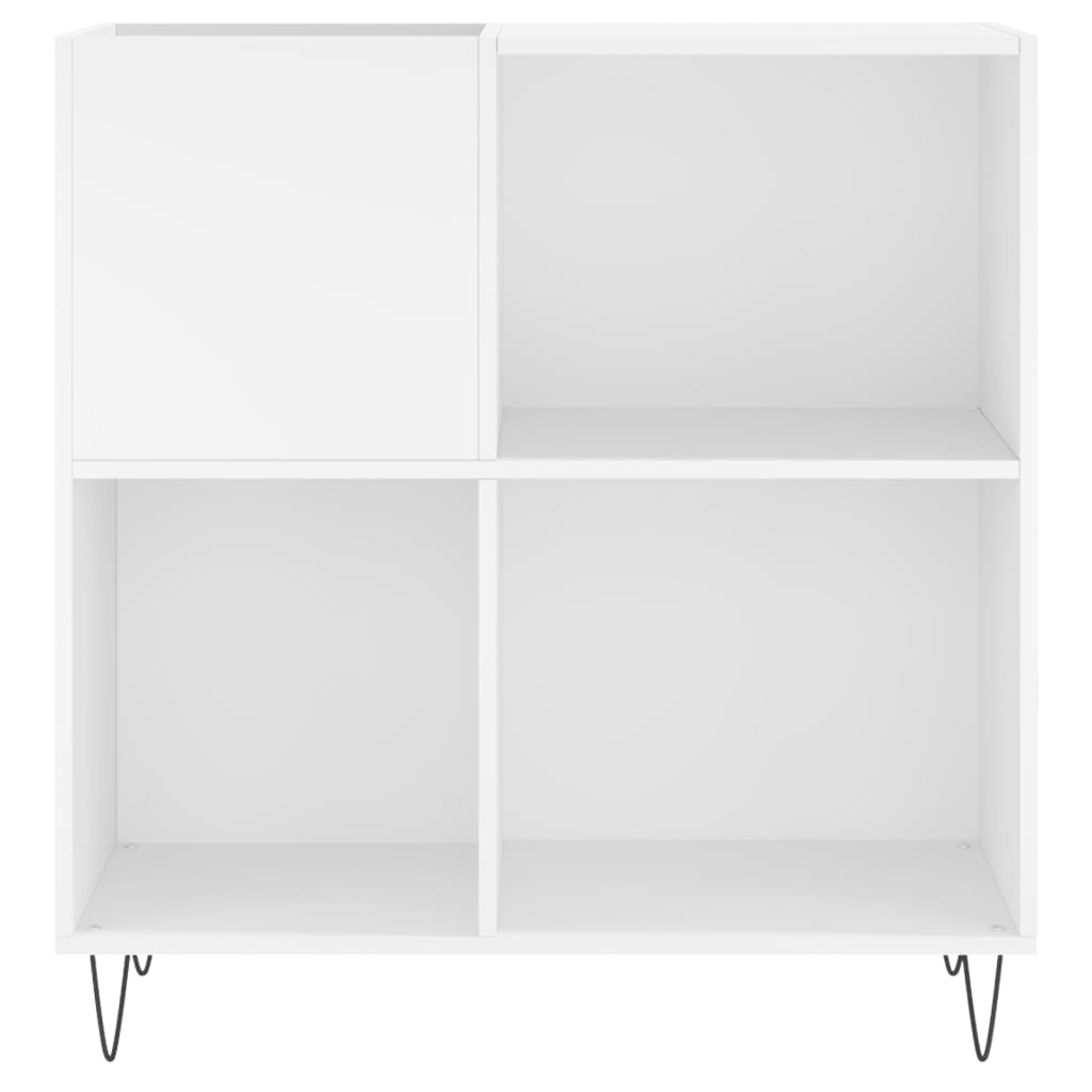 vidaXL Dulap pentru discuri, alb, 84,5x38x89 cm, lemn compozit