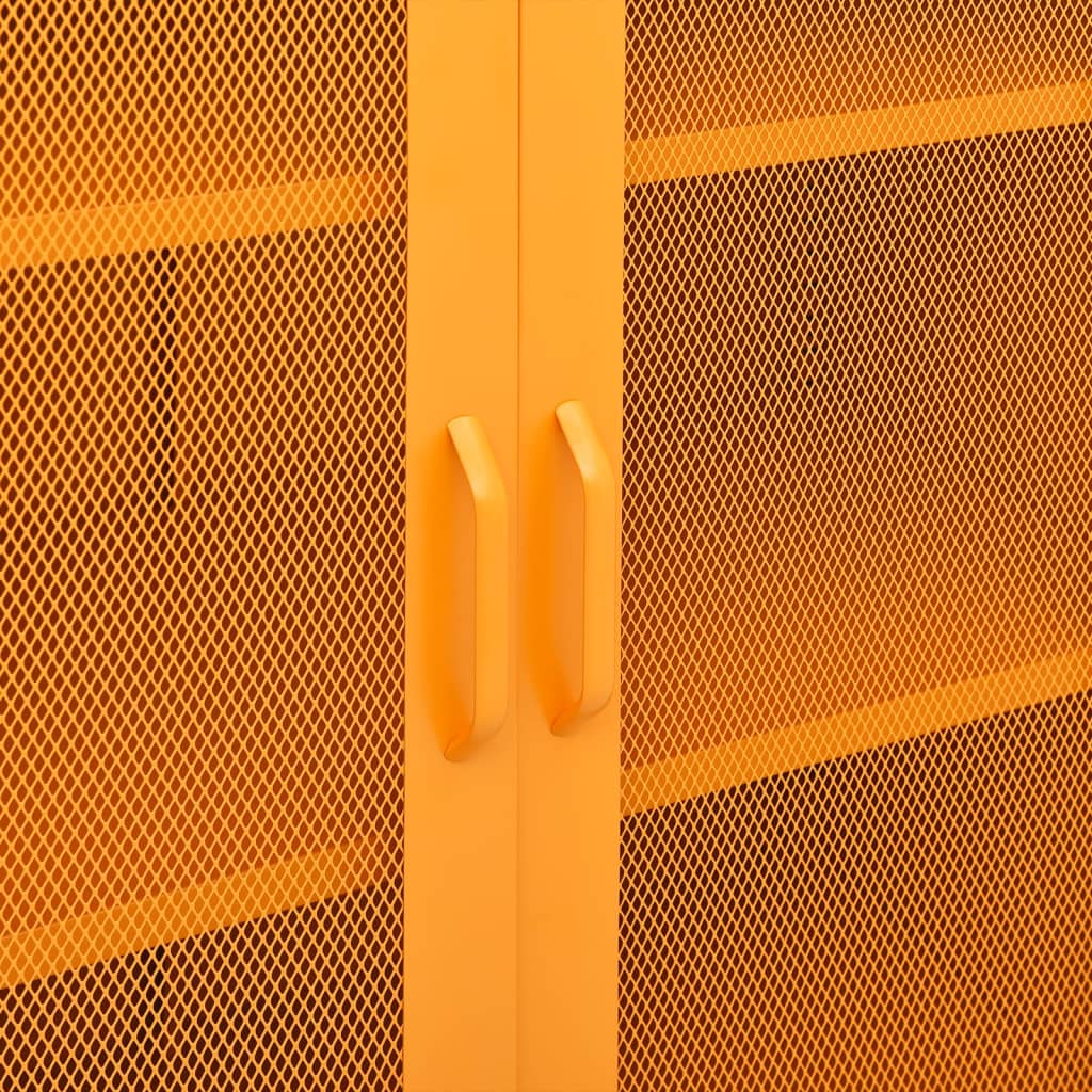 vidaXL Dulap de depozitare, galben muștar, 80x35x101,5 cm, oțel