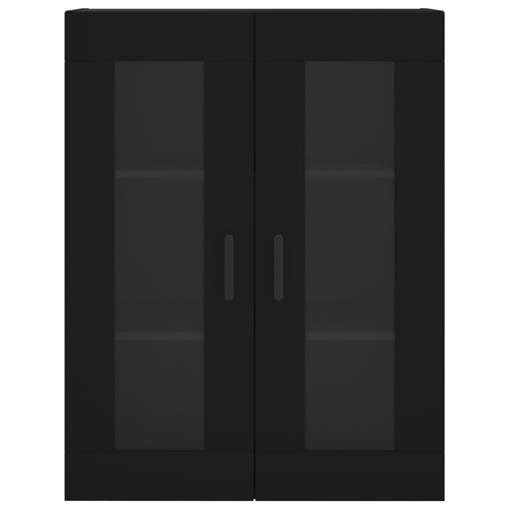 vidaXL Dulap înalt, negru, 69,5x34x180 cm, lemn compozit