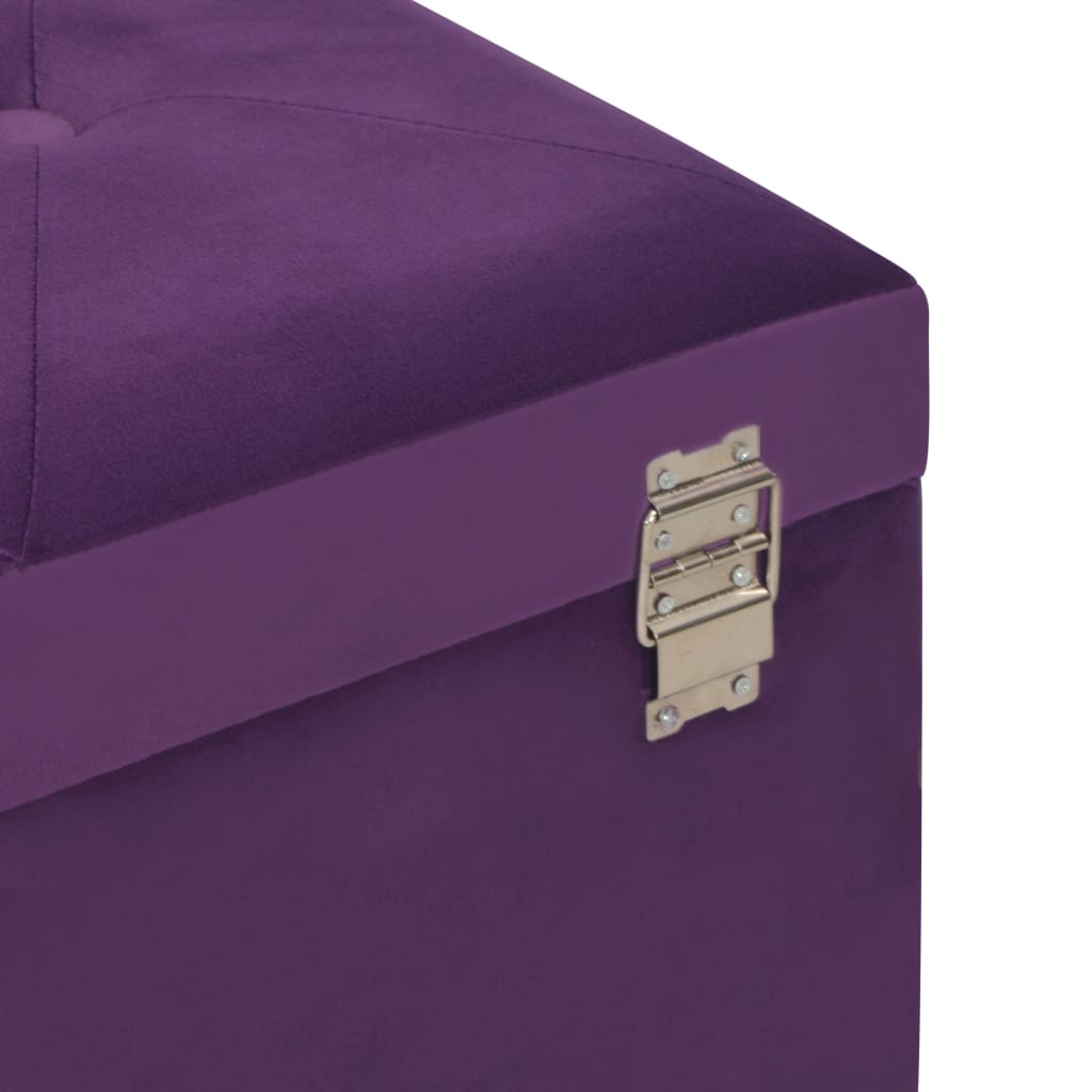 vidaXL Bancă cu un compartiment de depozitare, violet, 80 cm, catifea