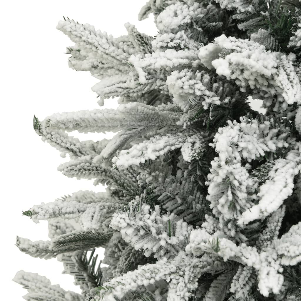 vidaXL Brad de Crăciun artificial cu zăpadă, verde, 150 cm, PVC & PE