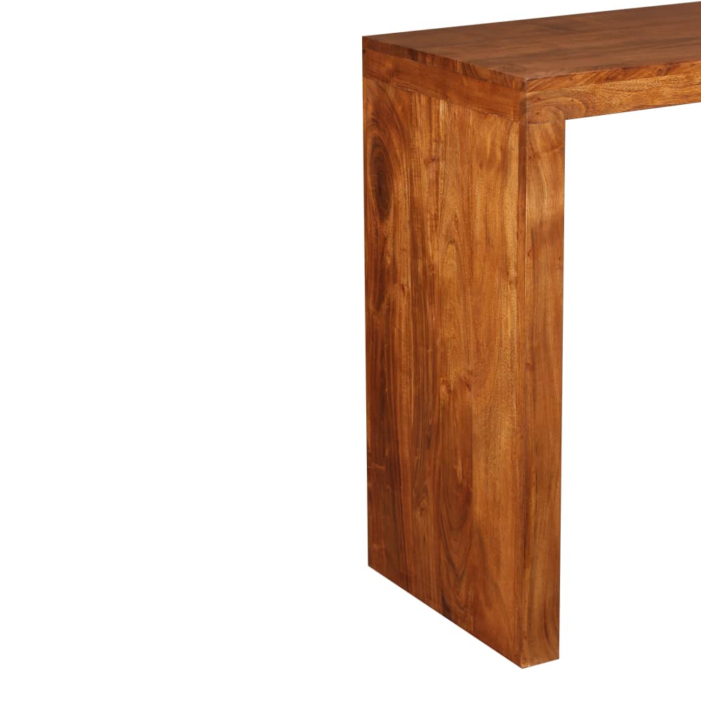 vidaXL Masă consolă, lemn masiv cu finisaj tip miere, 110x40x76 cm