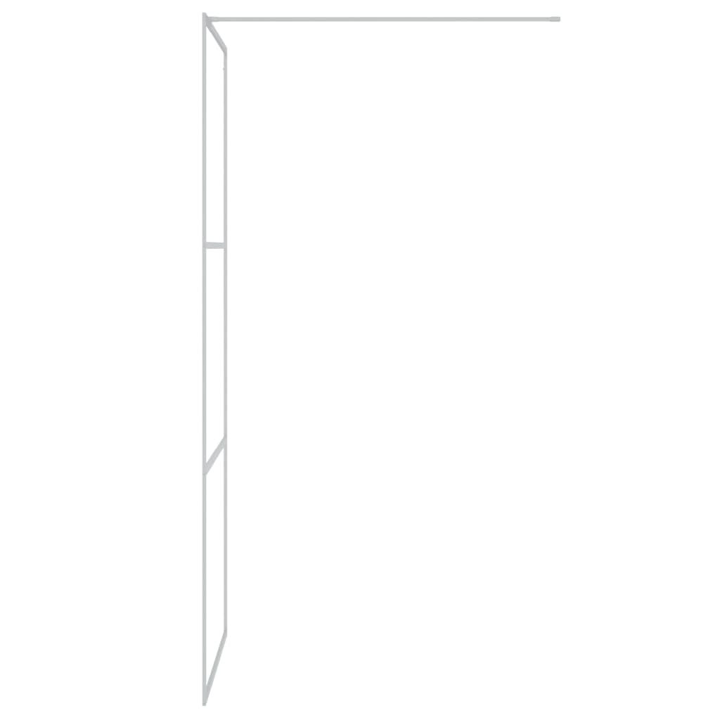 vidaXL Paravan duș walk-in argintiu 80x195 cm sticlă ESG transparentă