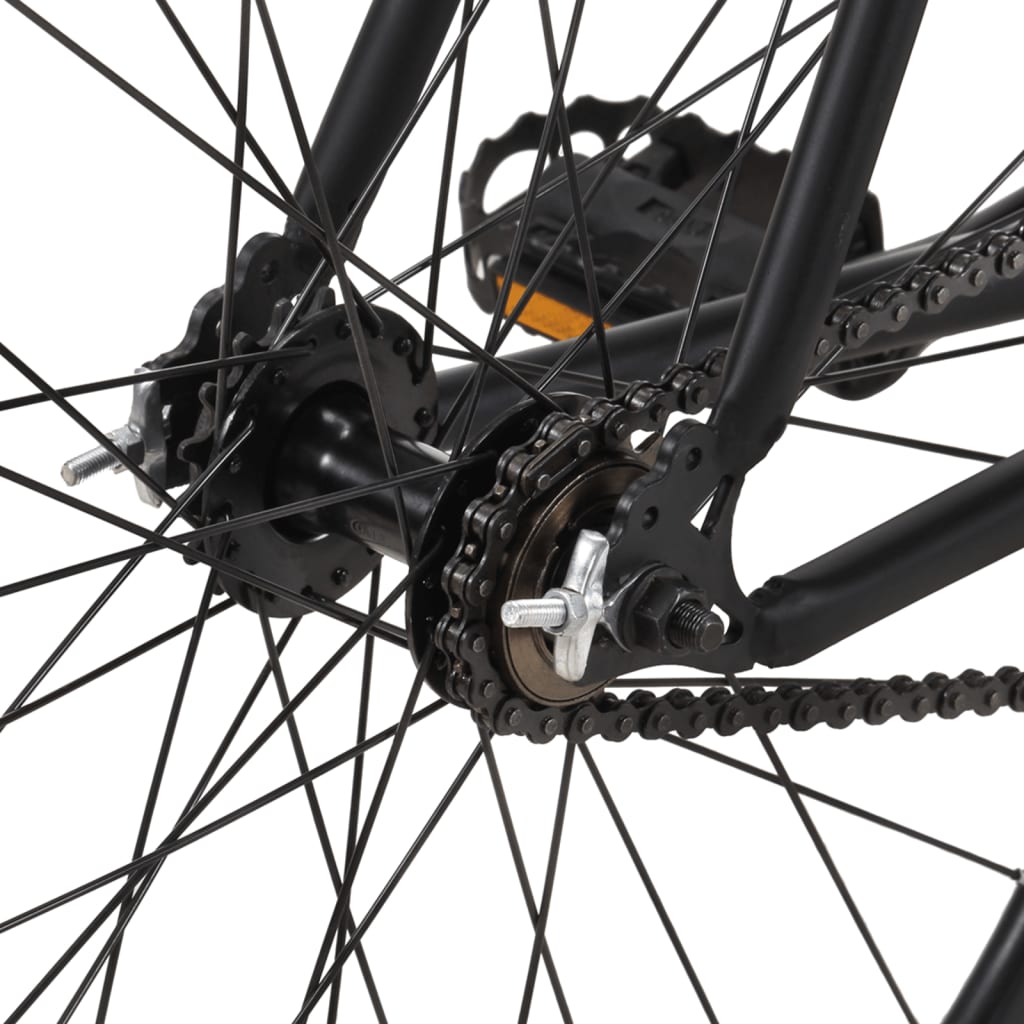 vidaXL Bicicletă cu angrenaj fix, negru, 700c, 51 cm