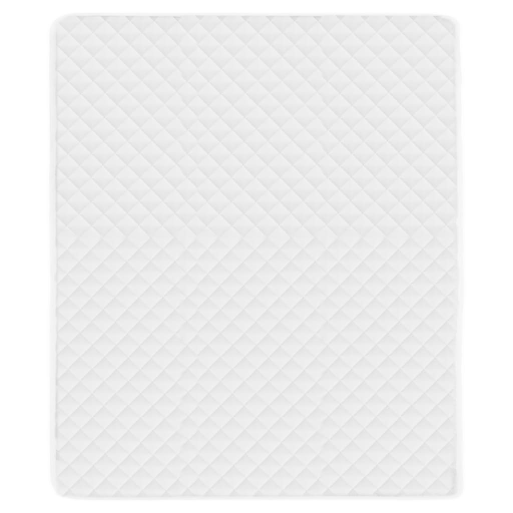 vidaXL Protecție pentru saltea matlasată, alb, 180 x 200 cm, groasă