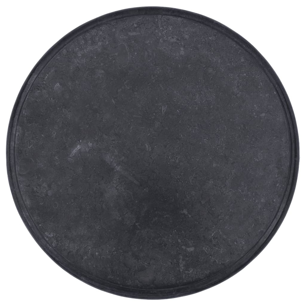 vidaXL Blat de masă, negru, Ø60x2,5 cm, marmură