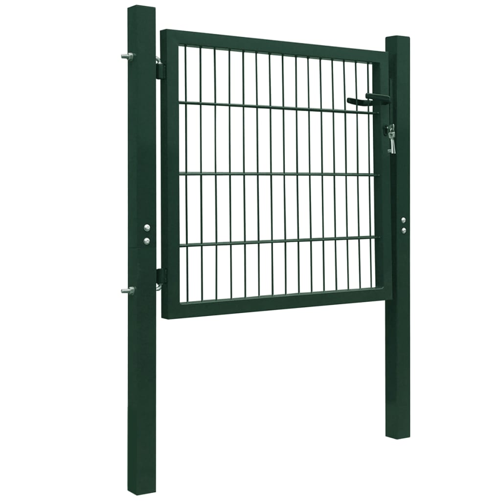 vidaXL Poartă pentru gard 2D (simplă), verde, 106x130 cm