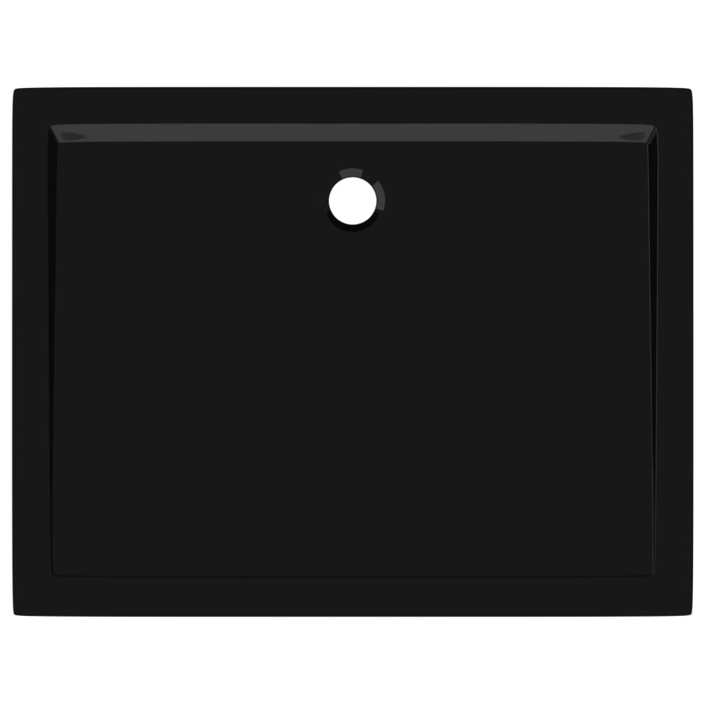 vidaXL Cădiță de duș dreptunghiulară din ABS, negru, 80x100 cm