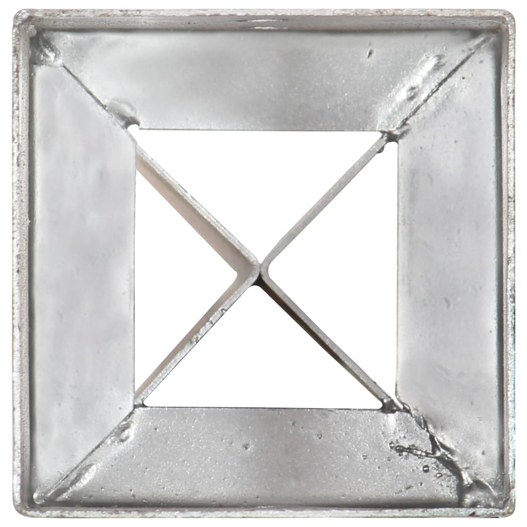 vidaXL Țăruși de sol, 6 buc., argintiu, 10x10x91 cm, oțel galvanizat