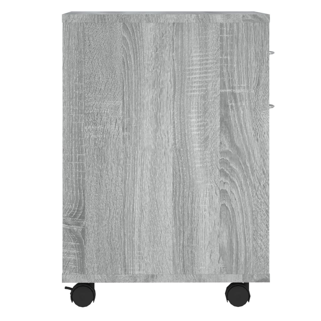 vidaXL Dulap cu roți, gri sonoma, 45x38x54 cm, lemn prelucrat