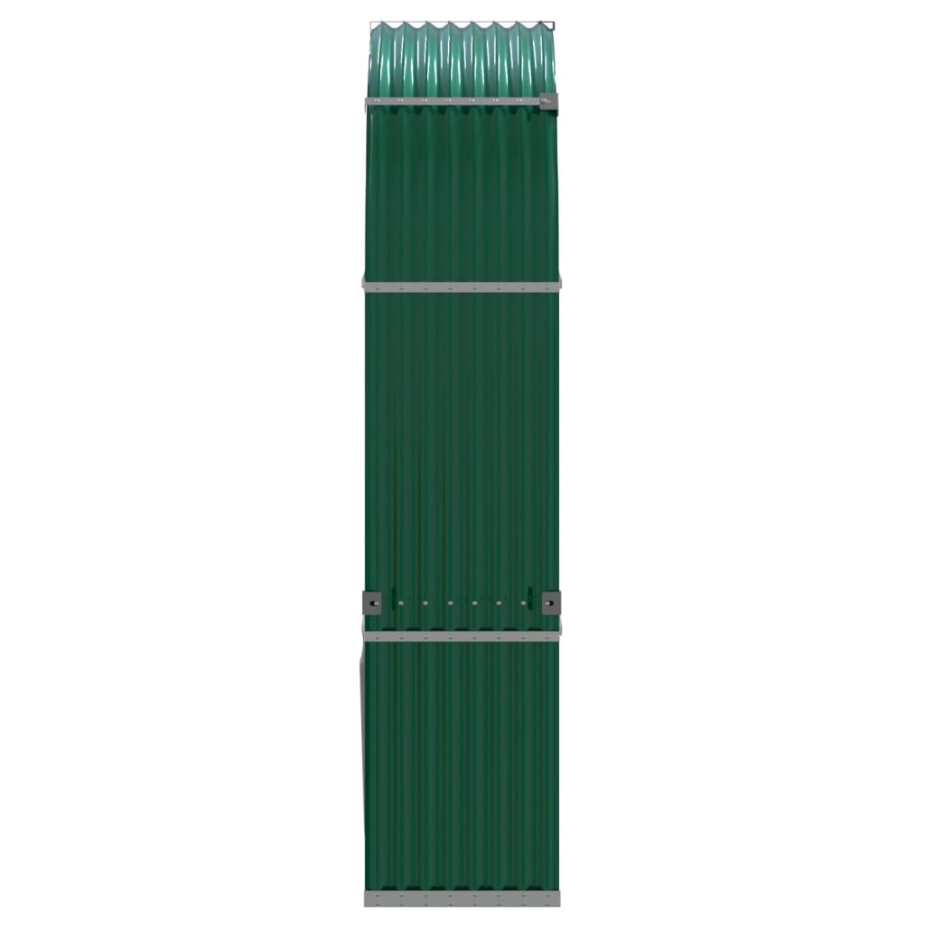 vidaXL Suport pentru bușteni, verde, 120x45x210 cm, oțel galvanizat