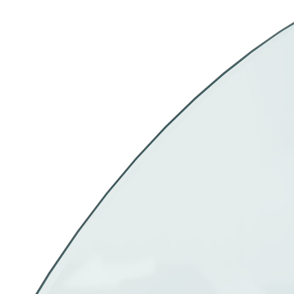 vidaXL Placă de sticlă pentru șemineu, semi-rotundă, 1200x500 mm
