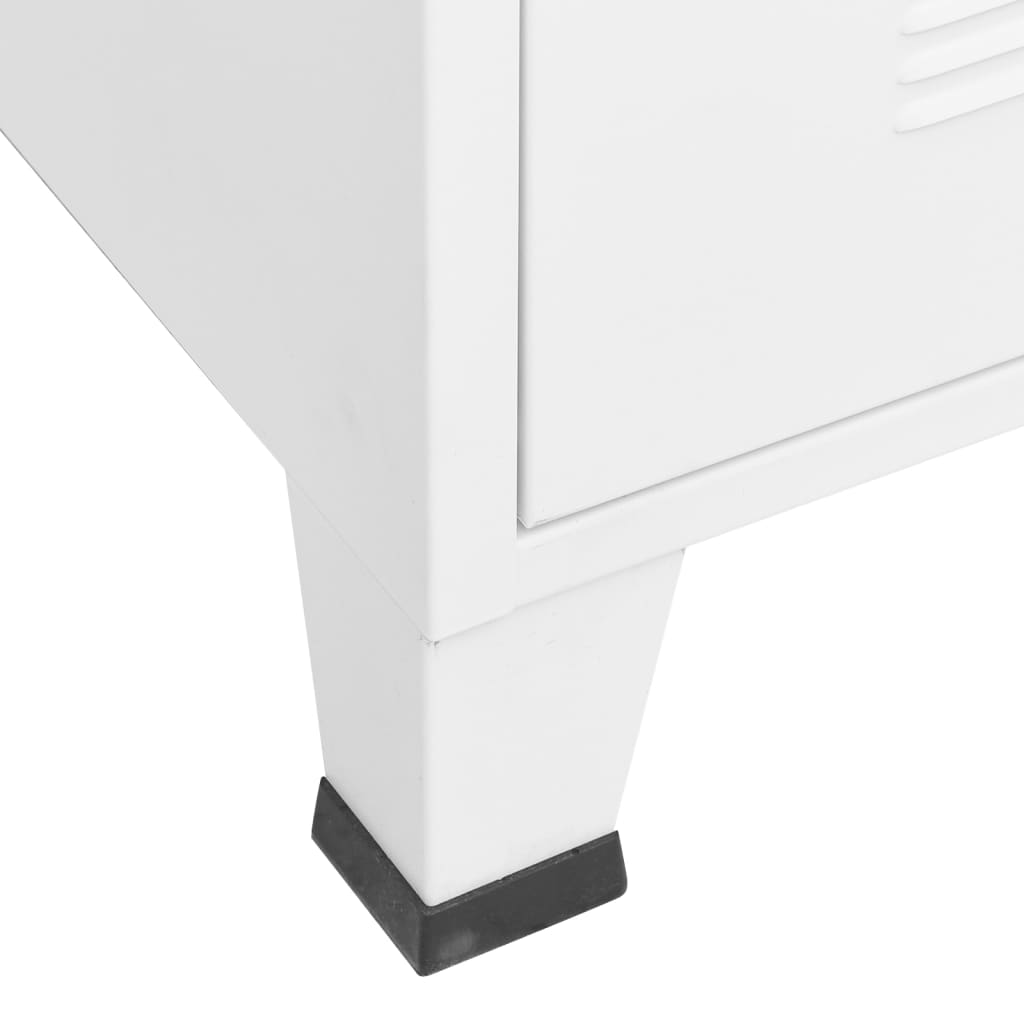 vidaXL Dulap cu sertare industrial, alb, 78x40x93 cm, metal