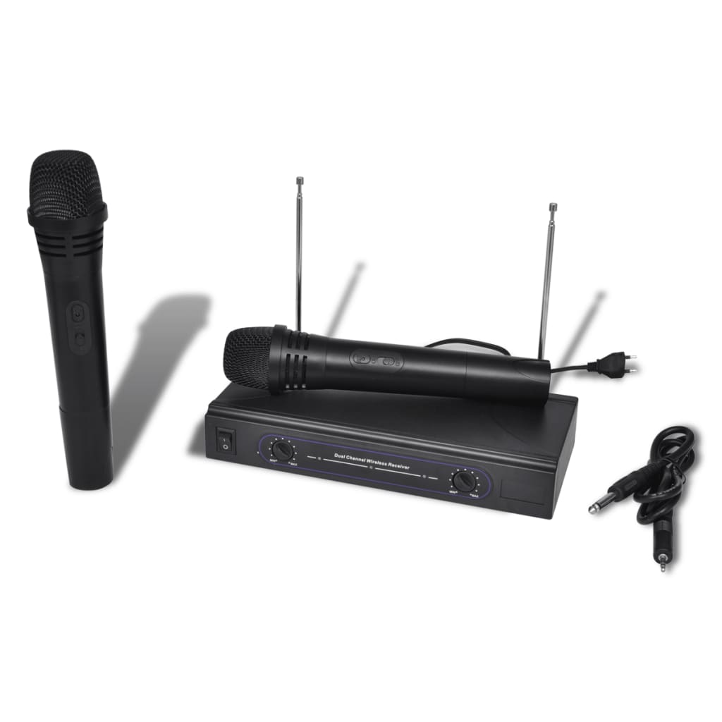 Set 2 microfoane VHF wireless cu receiver