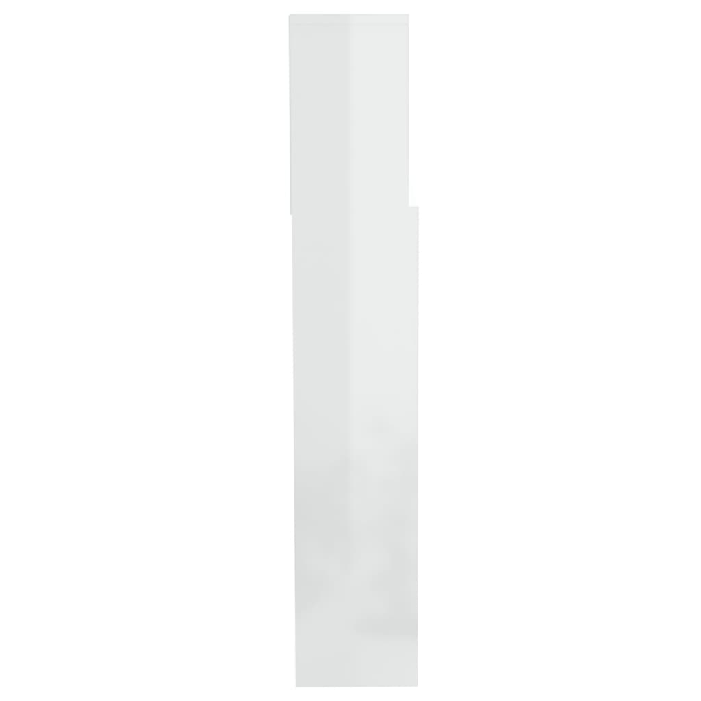 vidaXL Dulap tăblie, alb extralucios, 200x19x103,5 cm