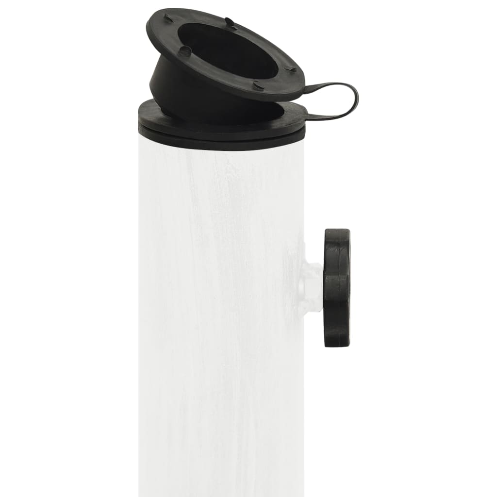 vidaXL Bază de umbrelă, alb, 45x45x30, fontă