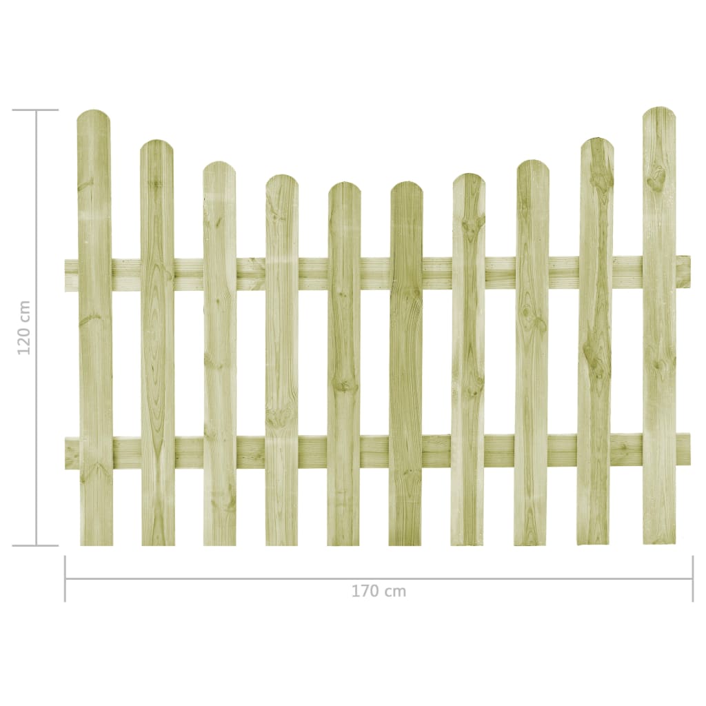 vidaXL Poartă de grădină, 170 x 120 cm, lemn de pin tratat