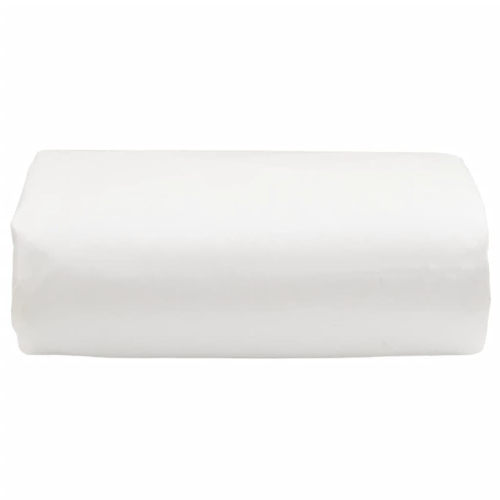 vidaXL Prelată, alb, 6x8 m, 650 g/m²