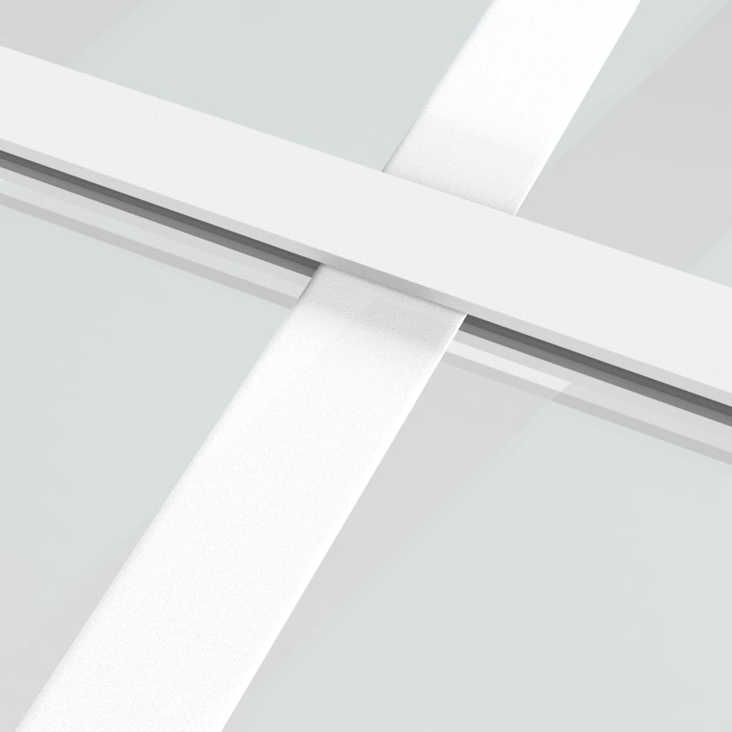 vidaXL Ușă glisantă, alb, 90x205 cm, sticlă ESG mată și aluminiu