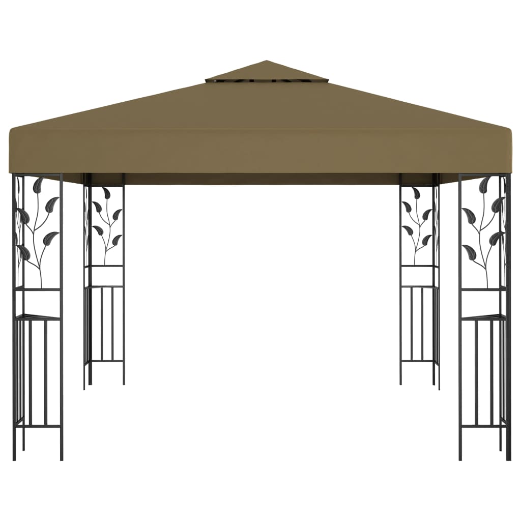 vidaXL Pavilion de grădină, gri taupe, 3 x 3 m, 180 g/m²