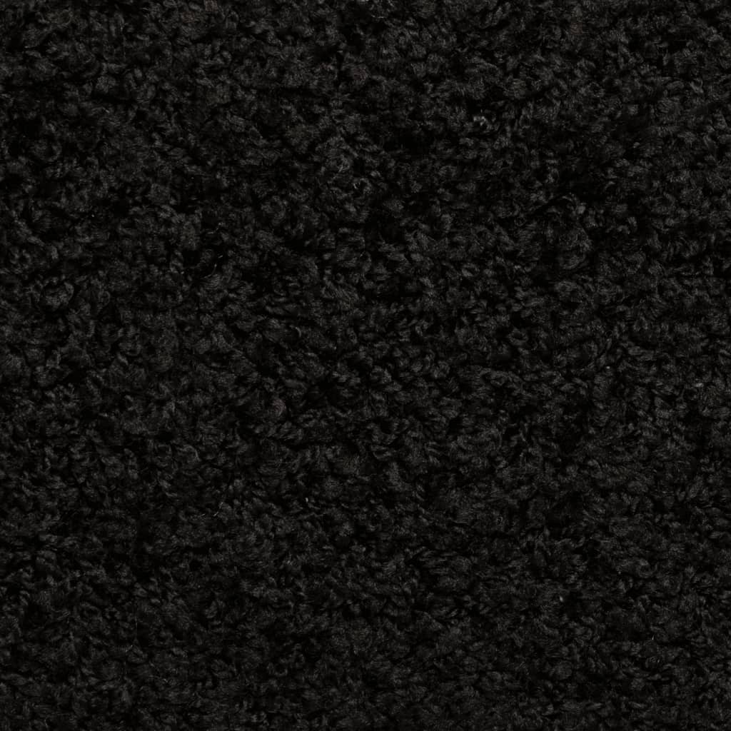 vidaXL Covorașe de trepte de scară, 15 buc., negru, 65x21x4 cm