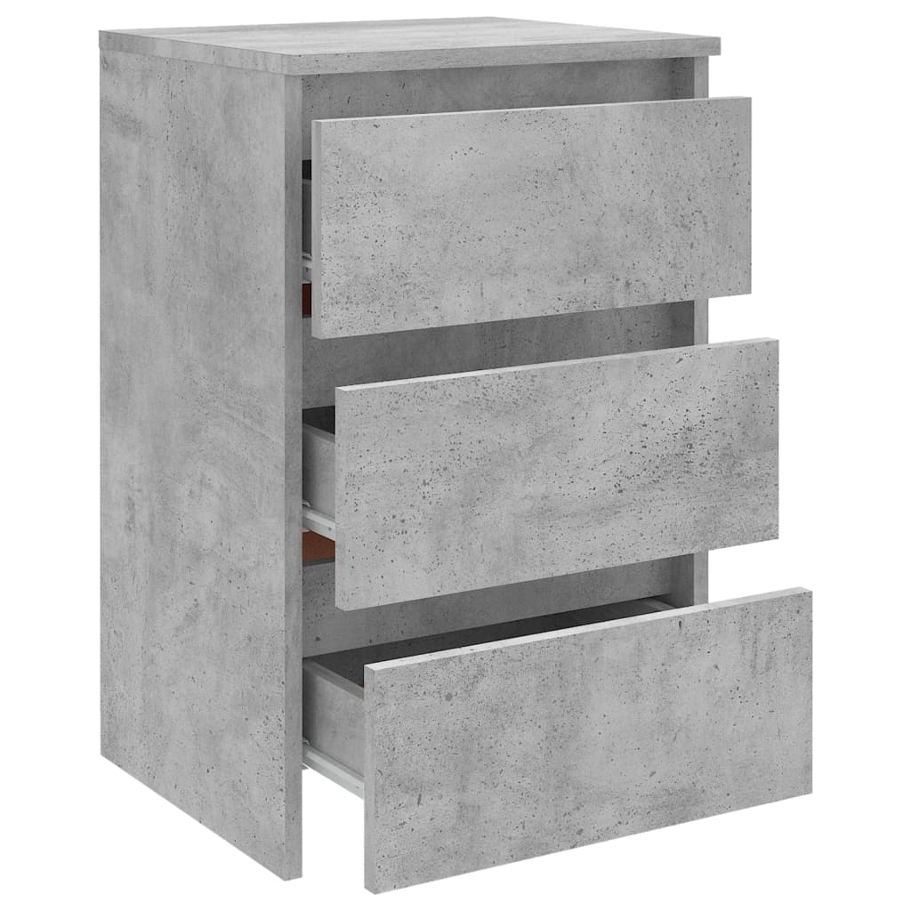 vidaXL Noptieră, gri beton, 40x35x62,5 cm, lemn compozit