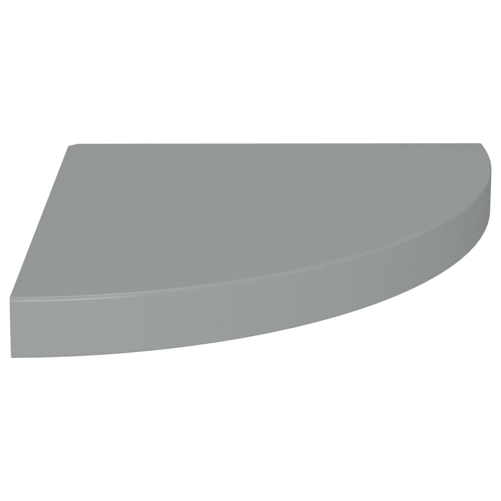 vidaXL Rafturi colț de perete, 2 buc., gri, 35x35x3,8 cm, MDF