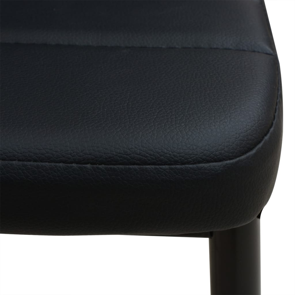 vidaXL Set masă și scaune din piele artificială, 7 piese