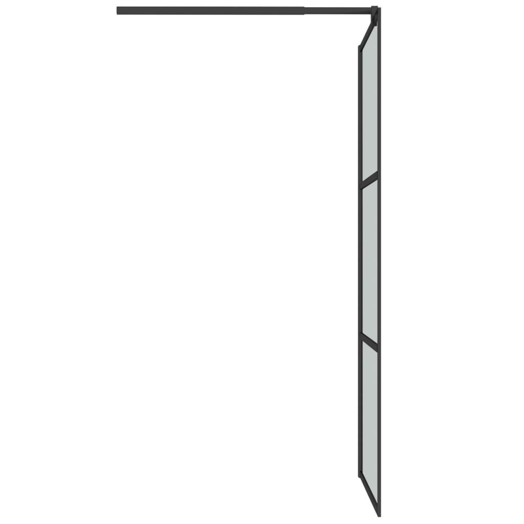 vidaXL Paravan de duș walk-in 80x195 cm sticlă ESG închisă negru
