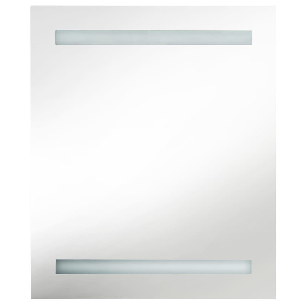vidaXL Dulap de baie cu oglindă și LED, gri strălucitor, 50x14x60 cm