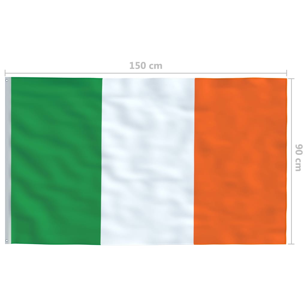 vidaXL Steag Irlanda și stâlp din aluminiu, 6 m