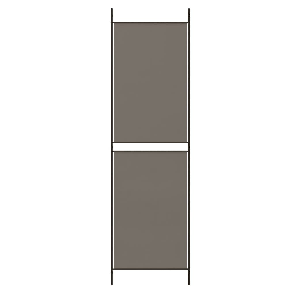 vidaXL Paravan de cameră cu 4 panouri, antracit, 250x200 cm, textil