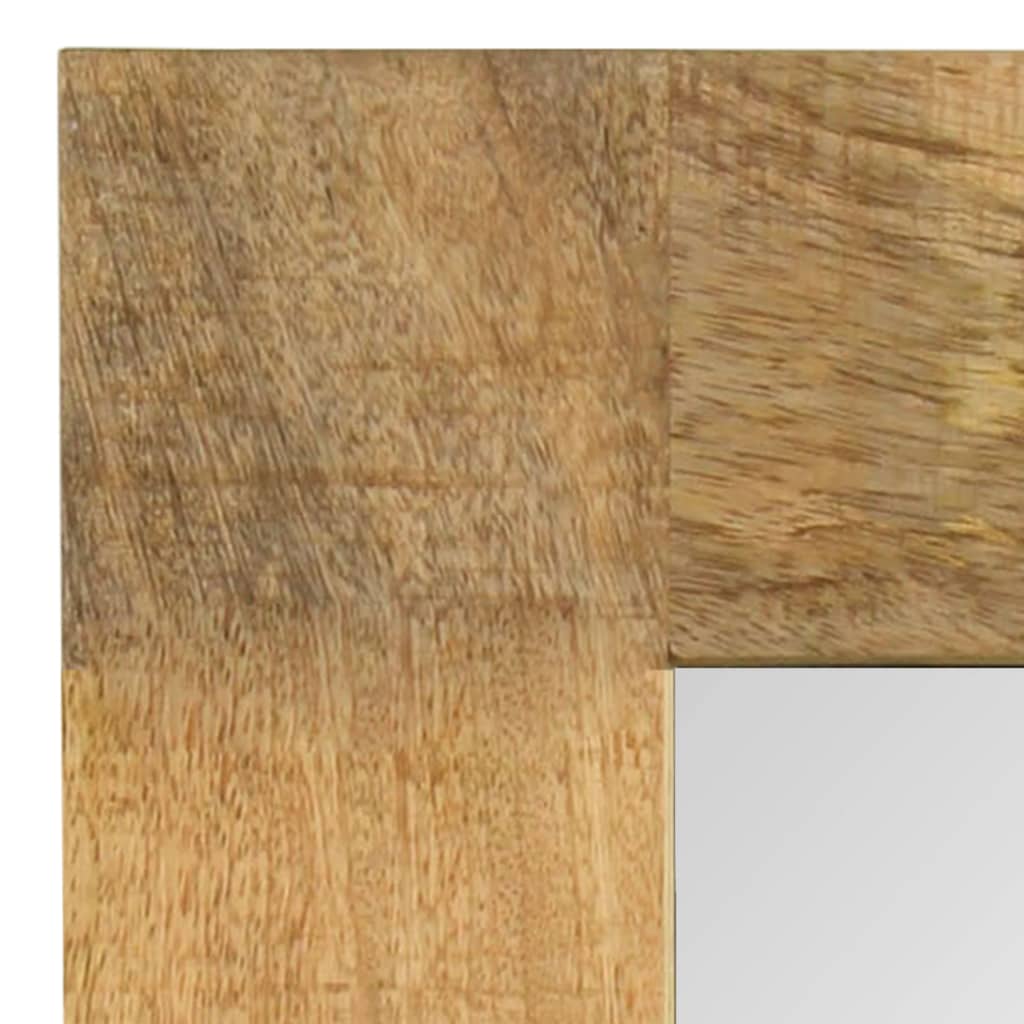 vidaXL Oglindă, lemn masiv de mango, 50 x 50 cm