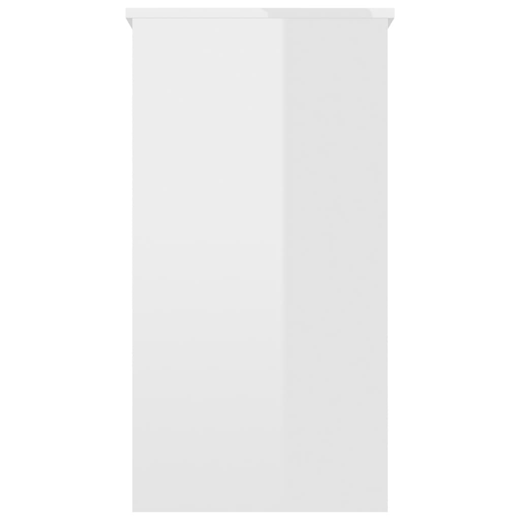 vidaXL Birou, alb extralucios, 80 x 40 x 75 cm, PAL