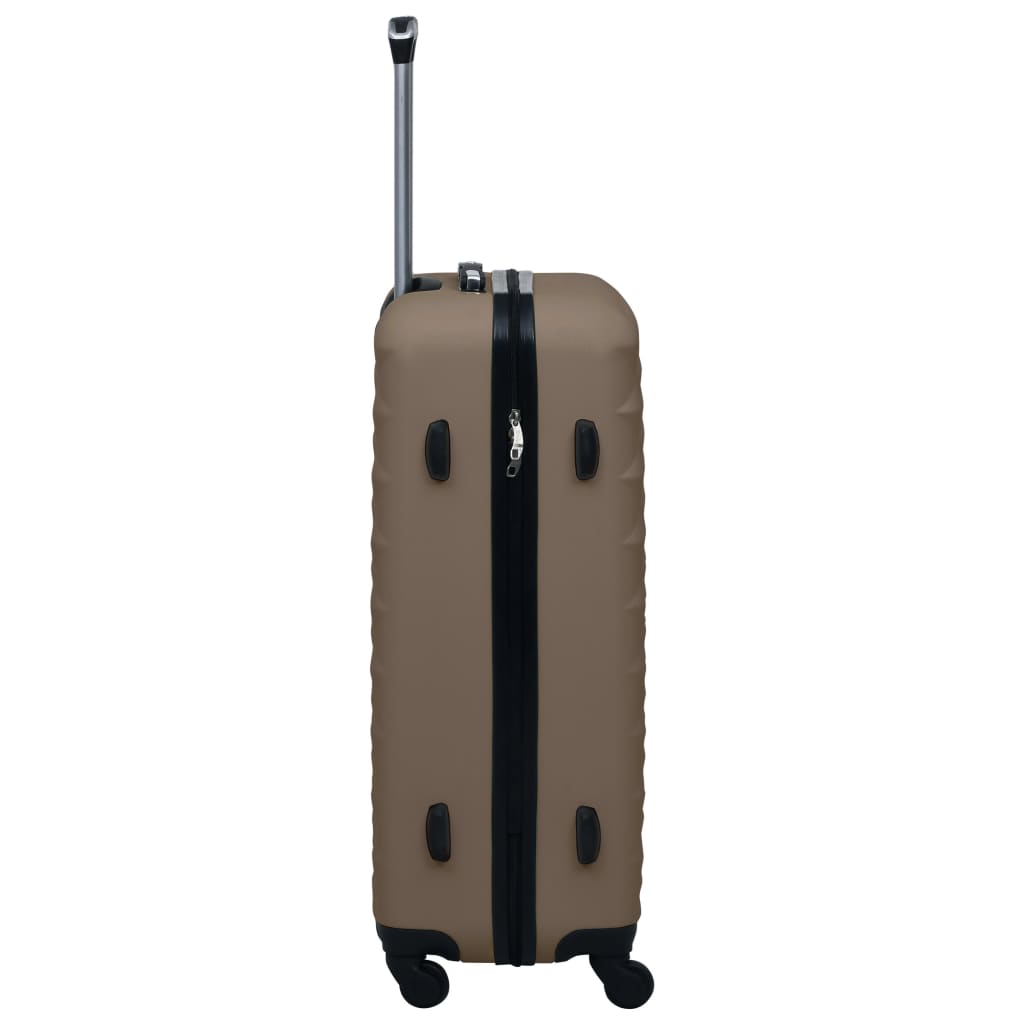 vidaXL Set de valize cu carcasă rigidă, 3 piese, maro, ABS