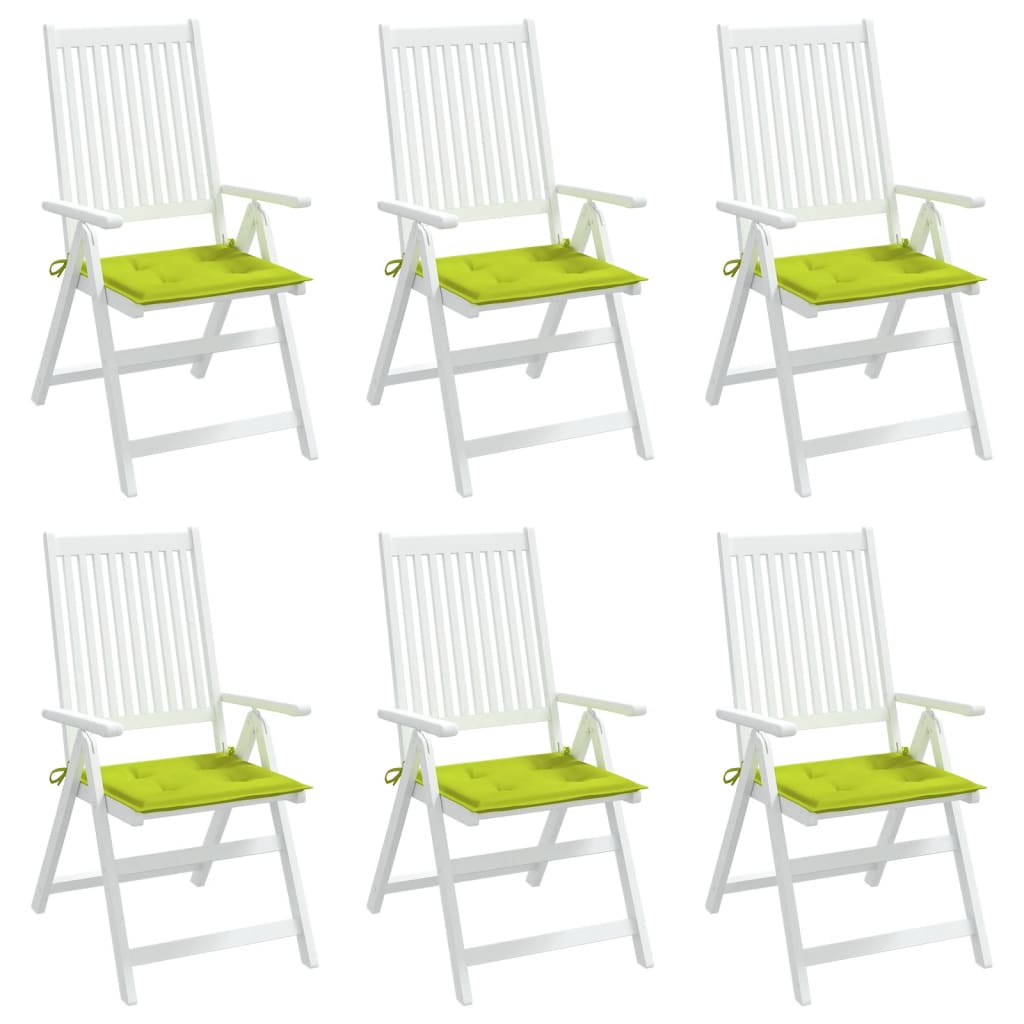 vidaXL Perne scaune de grădină 6 buc. verde 50x50x3 cm țesătură Oxford