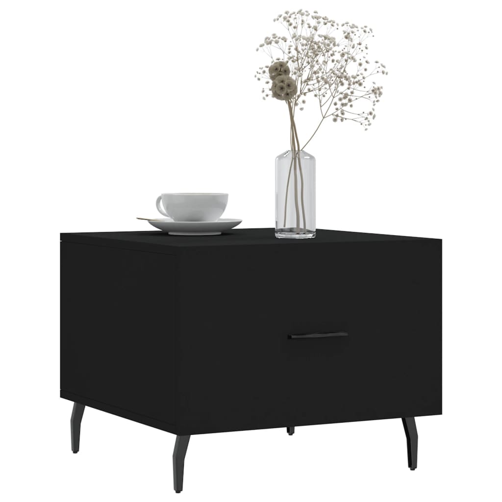 vidaXL Măsuță de cafea, negru, 50x50x40 cm, lemn compozit