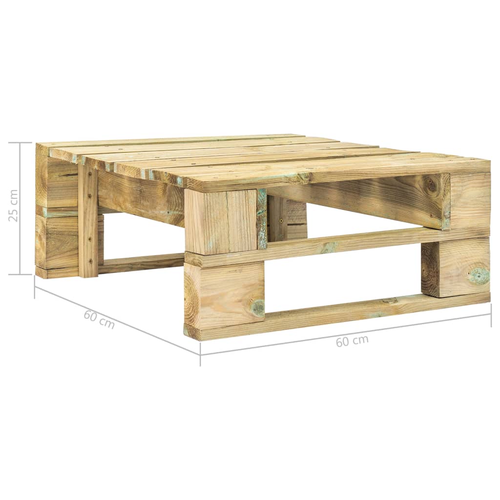 vidaXL Set mobilier din paleți cu perne, 6 piese, lemn pin tratat verde