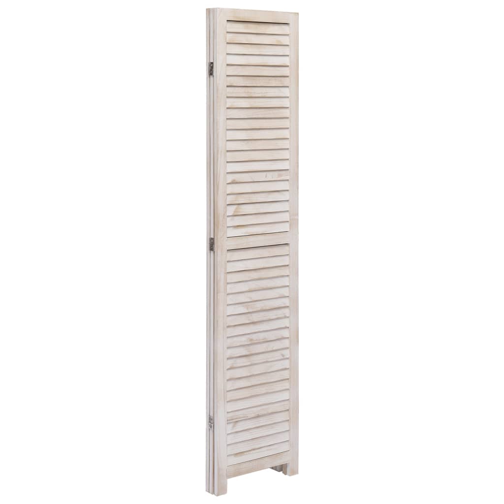 vidaXL Paravan de cameră cu 3 panouri, alb, 105 x 165 cm, lemn