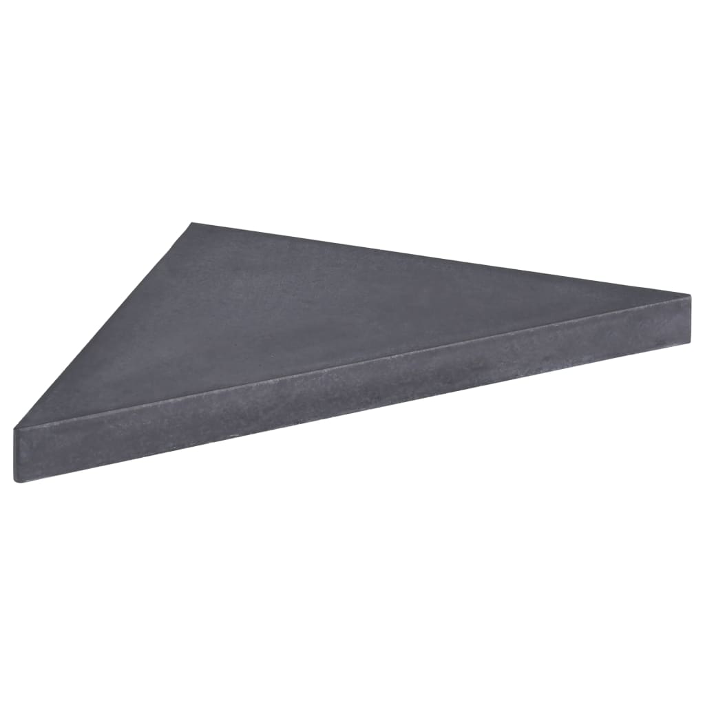 vidaXL Placă de greutate umbrelă, negru, granit, 15 kg, pătrat