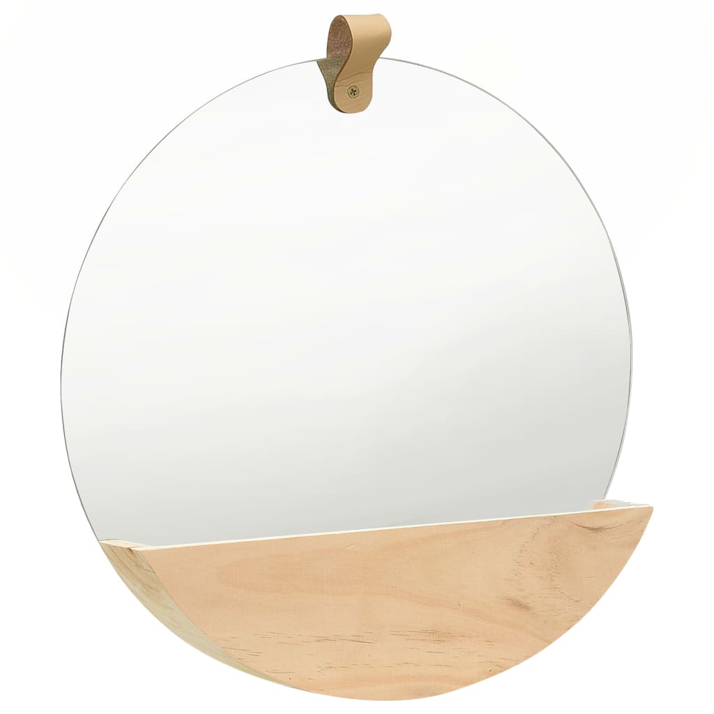 vidaXL Oglindă de perete, 35 cm, lemn masiv de pin