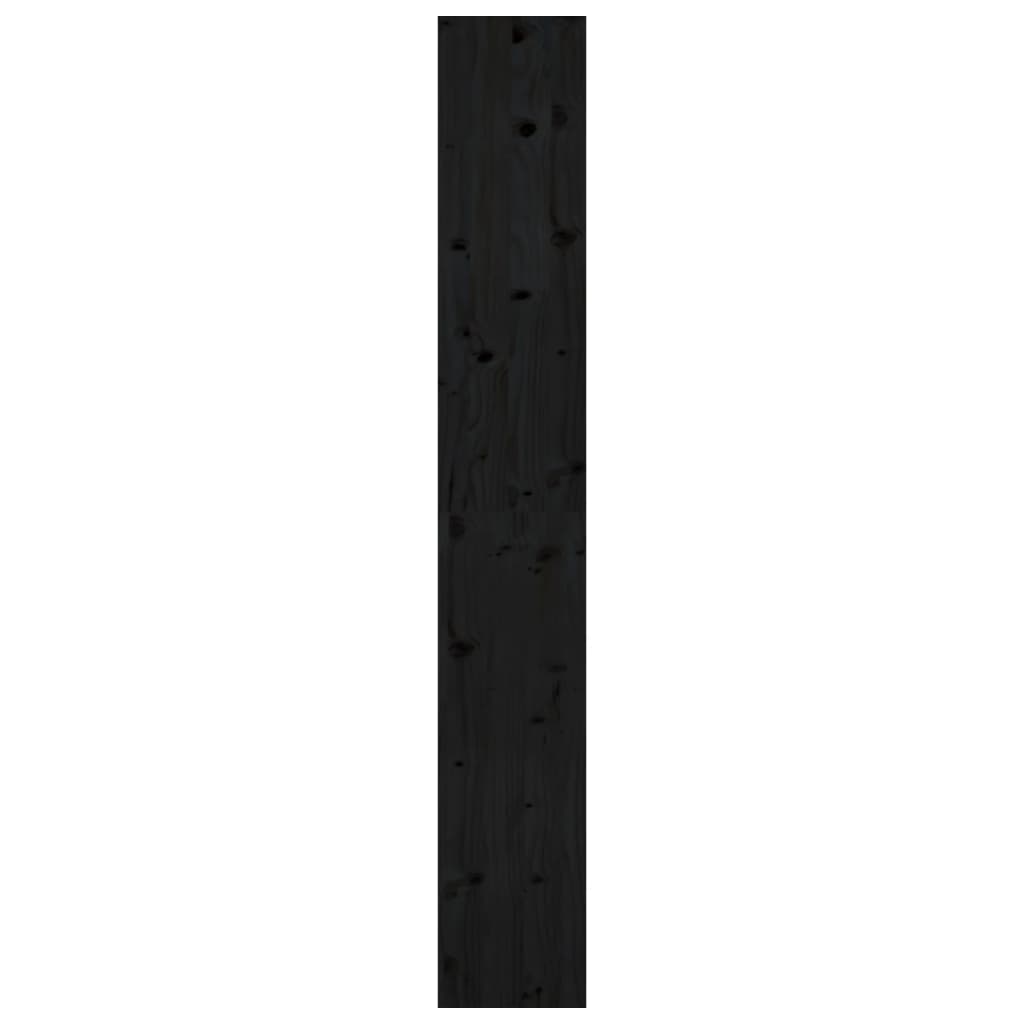 vidaXL Bibliotecă/Separator cameră negru 80x30x199,5 cm lemn masiv pin