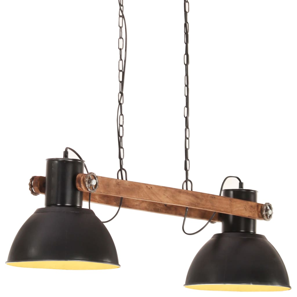 vidaXL Lampă suspendată industrială, negru, 109 cm, 25 W, E27