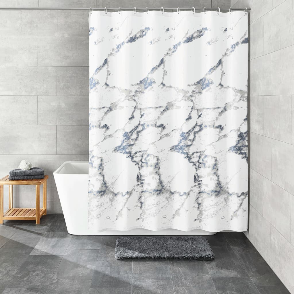 Kleine Wolke Perdea de duș „Marble” 180x200 cm, alb și gri