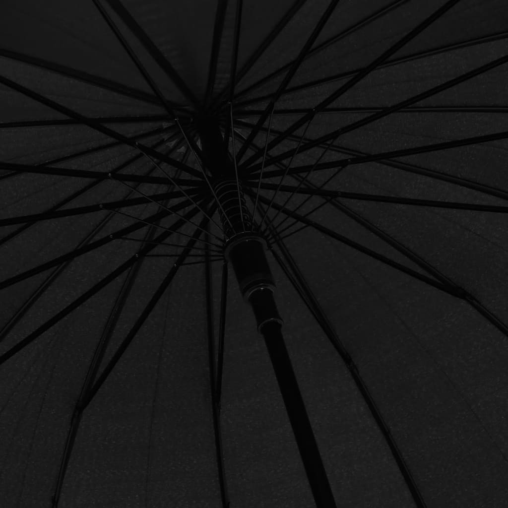 vidaXL Umbrelă automată, negru, 120 cm