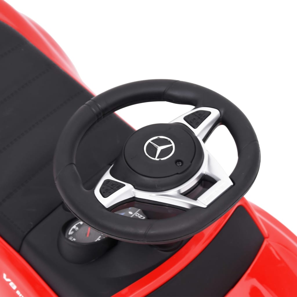 vidaXL Mașinuță pentru pași Mercedes-Benz C63, roșu