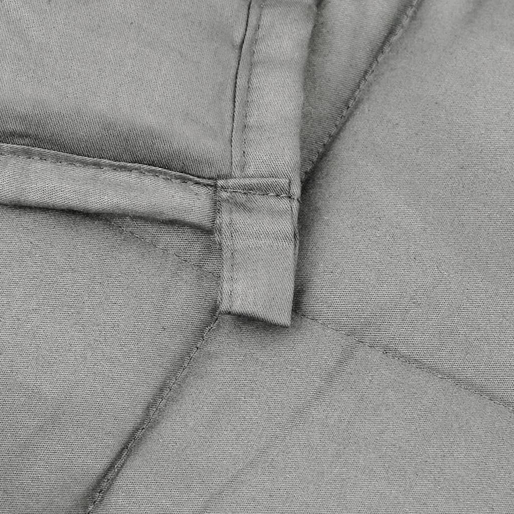 vidaXL Pătură cu greutăți, gri, 200x200 cm, 13 kg, material textil