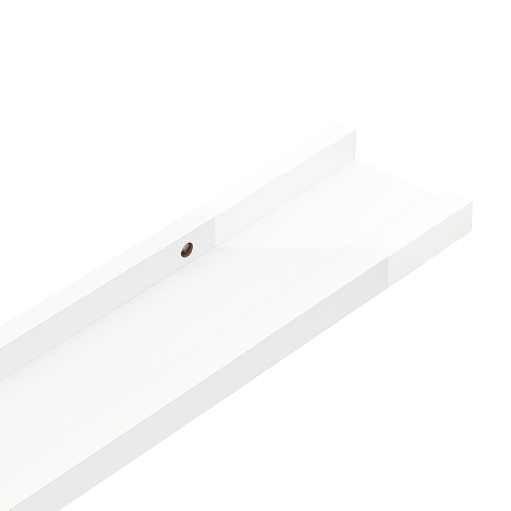 vidaXL Rafturi de perete, 4 buc., alb extralucios, 80x9x3 cm