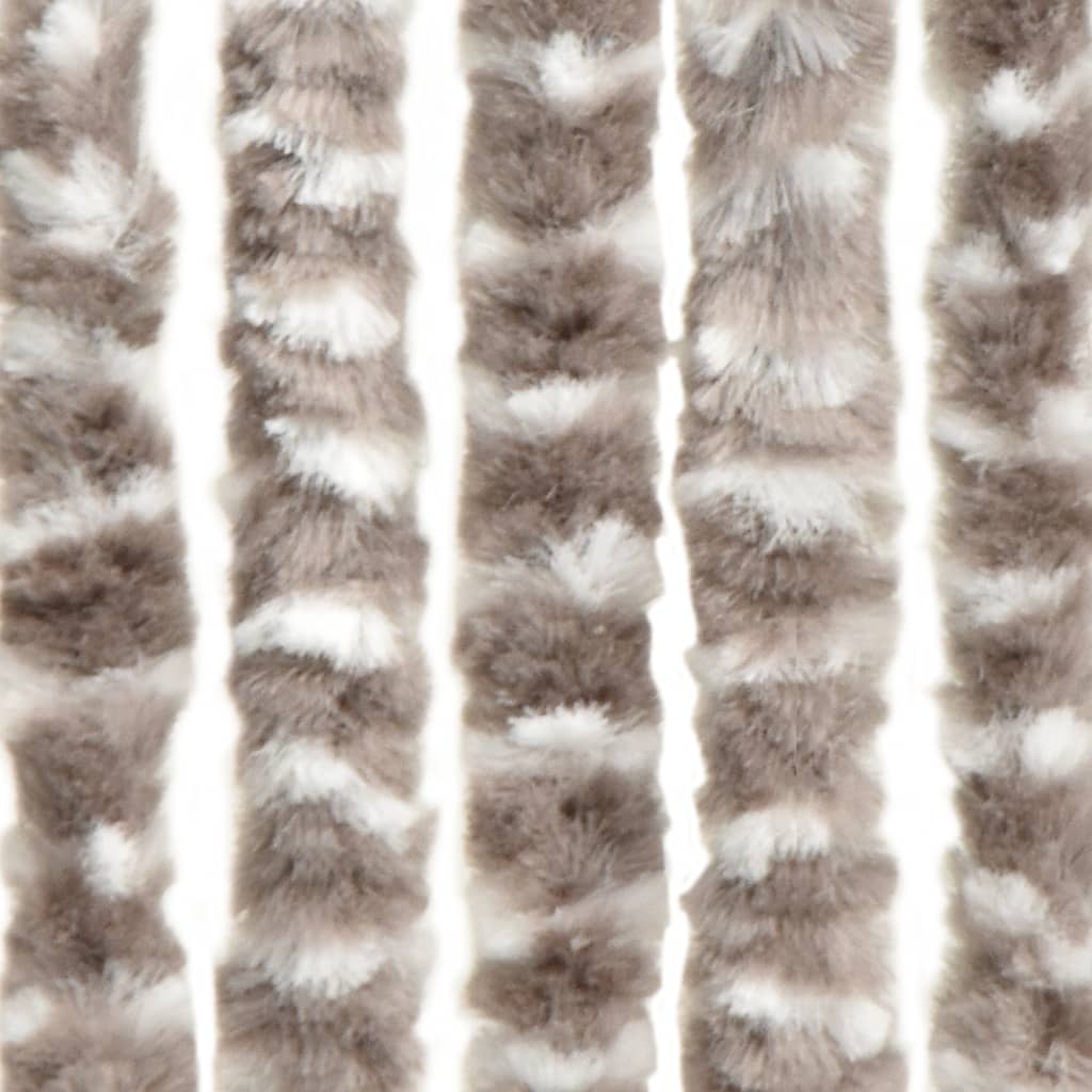 vidaXL Perdea pentru insecte, gri taupe și alb, 56 x 185 cm, chenille