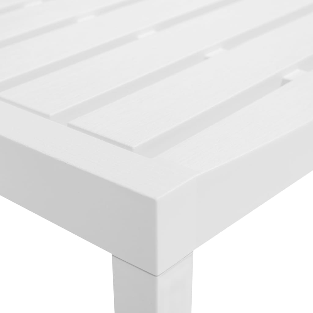 vidaXL Set mobilier de exterior, 4 piese, alb, plastic